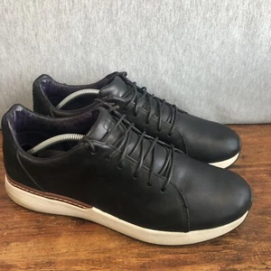 Tsubo Yobo Lace Up Low Fashion Shoe Black Leather Men Size 12 Sneakers - Picture 1 of 10