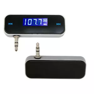 Wireless 3.5mm FM Transmitter w/ LCD For MP3 MP4 IPOD iPhone Hands Free - Picture 1 of 8