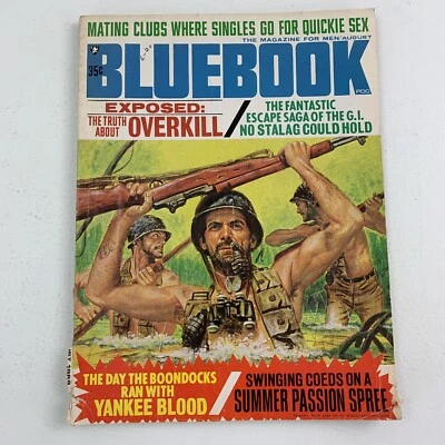 Bluebook Magazine Aug 1969 Men's Pulp Vietnam Solder Coed Passion Spree - Image 1 of 4
