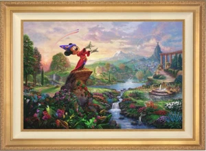 Thomas Kinkade Disney Fantasia 12x18 P/P Oil on Canvas - Picture 1 of 8