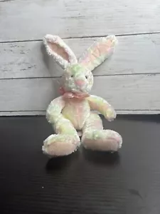 Peluche Russ Berrie Rainbow Bunny Rabbit con arco pastel Sherbet 12" - Imagen 1 de 11