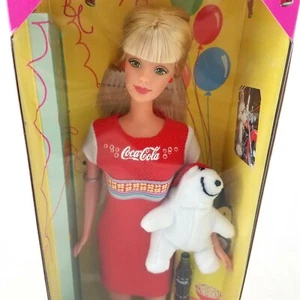 Vintage 1998 Coca-Cola Party Barbie Special Edition Doll Mattel No 22964 NEW - Picture 1 of 6