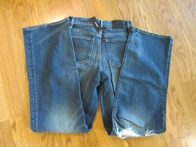 Pantalones de mezclilla Express desgastados pierna ancha tiro alto talla 2L 35" entrepierna nuevos con etiquetas Foto 1 de 4