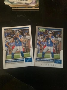 Matthew Stafford 2017 Score silver scorecard & base card FREE SHIP AVAILABLE - Picture 1 of 1