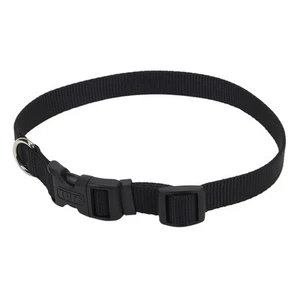 Coastal® Tuff Buckle Adjustable Nylon Dog Collar- Black - Picture 1 of 3