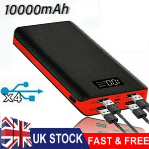 Fast Power Bank for iPhone Portable USB Phone Charger Mobile Battery Pack 4 USB - Picture 1 of 25