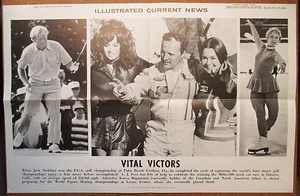 1971 ICN Display Poster 12x19 Jack Nicklaus Foyt Auto Racing Figure Skating FS - Picture 1 of 2