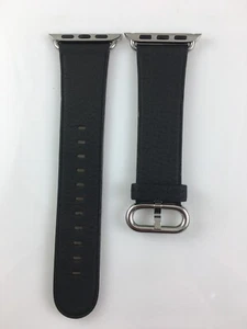 Oryginalny Apple Watch 40mm 41MM 42MM Klasyczna klamra Skórzany pasek 2. generacji CZARNY - Zdjęcie 1 z 9