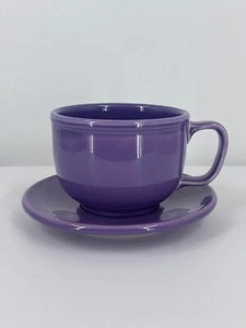 Vintage 1995 Lilac Homer Laughlin Fiestaware Jumbo Cup & Saucer - Picture 1 of 14