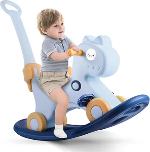 4 in 1 Rocking Horses Ages 1-3, Baby Rocking Horse for Toddlers 1-3 with Push Ha - Picture 1 of 12