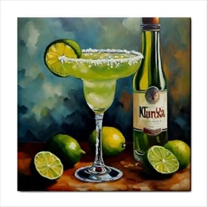 Lime Margarita Ceramic Tile Backsplash Border Kitchen Bar Wall Decor Art - Picture 1 of 2
