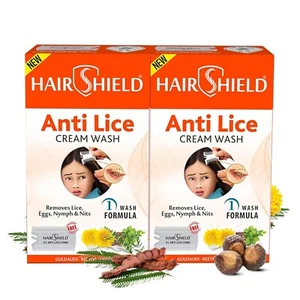 Hairshield Anti Lice Cream Wash (New Pack Of 2 X 30Ml) For Removes Lice and Egg - Picture 1 of 9