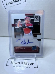 2022 Donruss OPTIC Baseball #RRS-RA RILEY ADAMS RC Auto ON CARD Rated Rookie - Picture 1 of 2