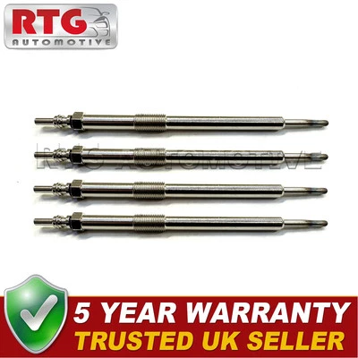 RTG 4x Glow Plugs Fits Vivaro Trafic Laguna Qashqai X-Trail Primastar - Image 1 of 4
