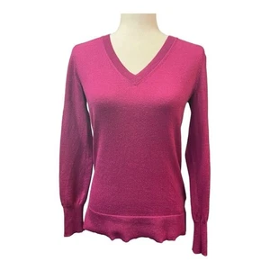 Banana Republic Womens Merino Sweater~Size XS~Mulberry Wine Extra Fine ~ L7 02 - Picture 1 of 9