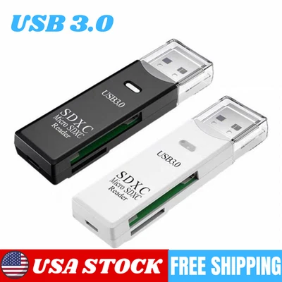 USB 3.0 Micro SD SDHC TF Card Reader Memory Adapter for PC Laptop Camera lot - Image 1 of 4