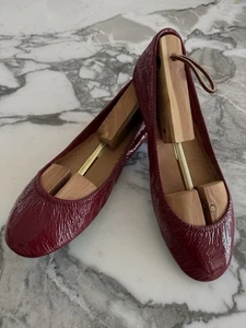 Tieks by Gavrieli Ruby Red Patent Leather Ballet Flats 9 Foldable New - Picture 1 of 7