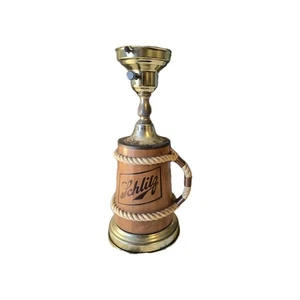 Vintage Schlitz Bierstein Tischlampe Leuchte - Seilgriff - Männerhöhle Bar... - Bild 1 von 7