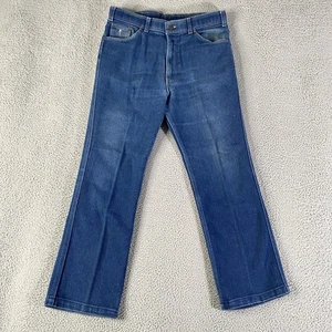 Jeans vintage Levis Action uomo 34x29 blu arancione linguetta gamba dritta vita alta anni 80 - Foto 1 di 11