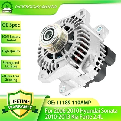 OEM Alternator #11189 For Kia Forte 2010 2011 2012 2013 L4 2.0L 2.4L 37300-25201 - Image 1 of 4