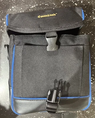CamLink Black Camera Bag. Moveable dividers. Carry handle. Belt loops. Good used - Image 1 of 4
