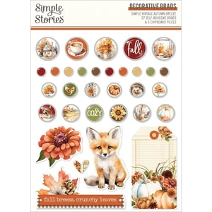 Historias simples - Brisa de otoño vintage simple - Brads decorativos - Imagen 1 de 1