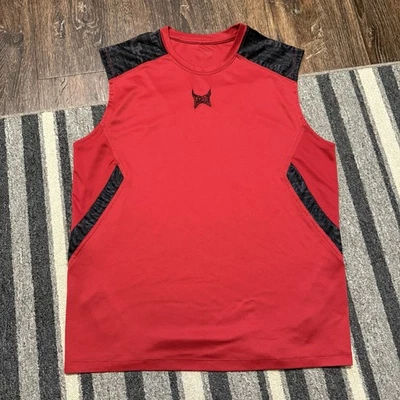 Camiseta sin mangas Y2K Tapout Skater para hombre Power Performance músculo sin mangas roja Foto 1 de 4