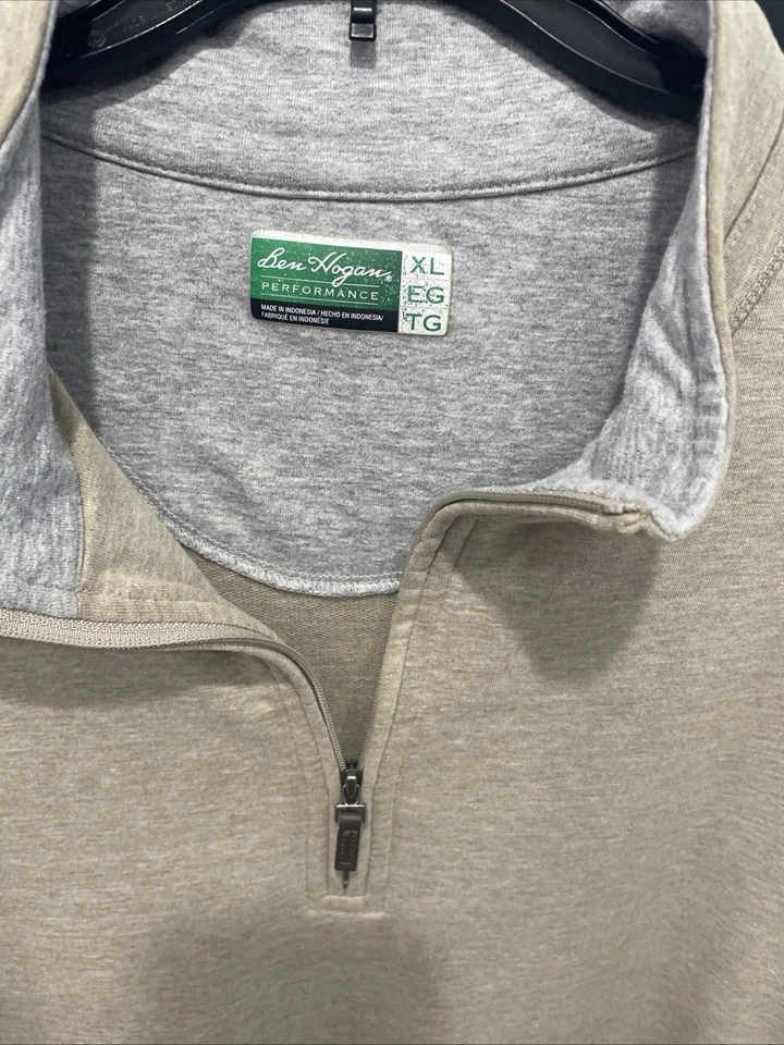 Ben Hogan Para Hombres XL Golf Pullover Sudadera Camisa 1/4 Cremallera Suave 100% Algodón Pima Foto 1 de 4