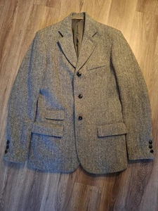 Abercrombie And Fitch Herren Tweed (Wolle) Sakko 38 L Fischgrät Sport Mantel - Bild 1 von 11