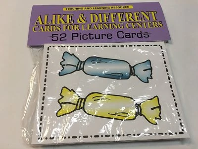 Igual y diferente - Tarjetas para centro de aprendizaje 52 tarjetas con imágenes suministros de enseñanza Foto 1 de 4