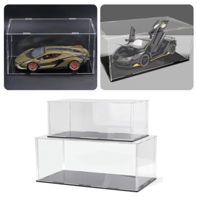 1/24 1/18 Scale Toys Cars Model Transparent Acrylic Display Box Figure Showcase - Image 1 of 4