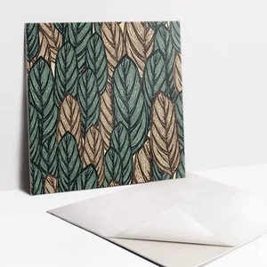 Selbstklebende PVC-Paneele Wand- und Bodenpaneel Gezeichnete Boho-Blätter - Bild 1 von 9