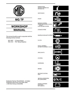 MG TF Workshop Manual OEM REPRINT 763 PAGES IN STURDY A4 FOLDER 2002-2005 - Picture 1 of 1