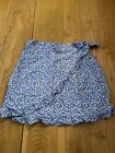 Blue Floral Wrap Style Skirt age 10-11 Years
