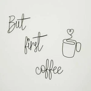ABER ERSTER KAFFEE Drahtschild/Drahtwort/Homedécor/Küchenschild/Kaffeeschild/Tassenschild - Bild 1 von 4