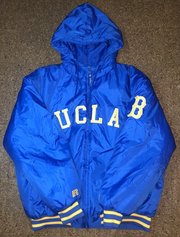 80’s UCLA Bruins Russell Athletic Team Player Issued Sideline Jacket Size L Cover