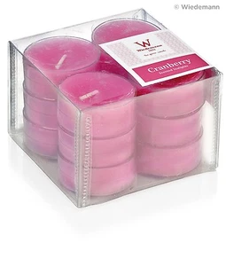 12x Teelichte Duftkerzen "Cranberry" Ø37mm Kerzen Wiedemann GmbH Deggendorf - Picture 1 of 1