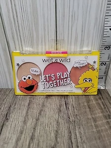 Wet n Wild Sesame Street Let's Play Together Complexion Trio 2 Blush + Highlight - Picture 1 of 7