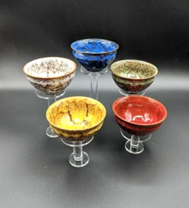 Set of 5 - New Ceramic Chinese Kung Fu Tea Cups - 4oz - Picture 1 of 12