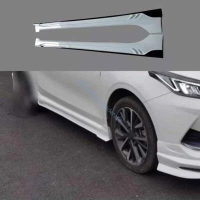 For Kia Forte K3 2019-2022 2023 Pearly White Side Skirts Extension Spoiler Lip - Image 1 of 4