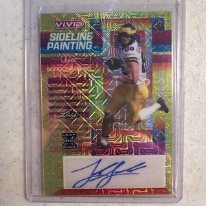 2023 Leaf Vivid Football LUKE SCHOONMAKER Sideline Painting ICE Auto RC 3/10