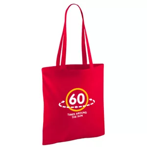 60th Birthday Gift Bag Age 60 Birthday Idea Light Weight Foldable Reusable Tote - Picture 1 of 18