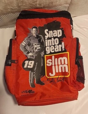 2005 BOBBY LABONTE #19 Slim Jim Insulated 10x6" Cooler Joe Gibbs Racing, USED - Image 1 of 4