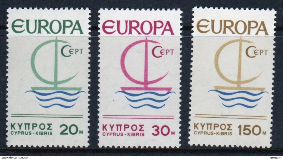 Chipre conjunto de sellos emitidos en 1966 para celebrar Europa. Foto 1 de 1