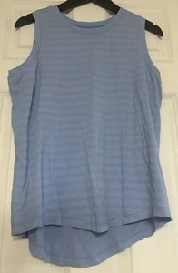 Camiseta sin mangas DSG de jacquard sin costuras para mujer, Peri Sky, grande - Imagen 1 de 3