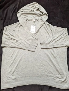 🛍️NEXT KNITWEAR Light Grey Women's Hooded Jumper Sweater Size XL,RRP£28 - Picture 1 of 15