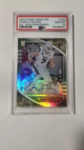 2020 Panini Absolute Tommy Stevens Spectrum Green Auto /25 Psa 10 - Picture 1 of 2