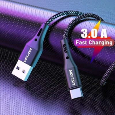 Heavy Duty Quick Fast Charge USB Type C Data Phone Charger Cable Lead 1m - Image 1 of 4