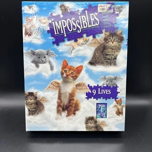 9 Lives Impossibles Jigsaw Puzzle BePuzzled 750 + 5 Extra No Edges Kittens NEW - Picture 1 of 4
