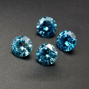 Exzellent Runden Form 0,24Kt 100% Natürlich Zertifiziert Blau Loser Diamant Satz - Bild 1 von 1